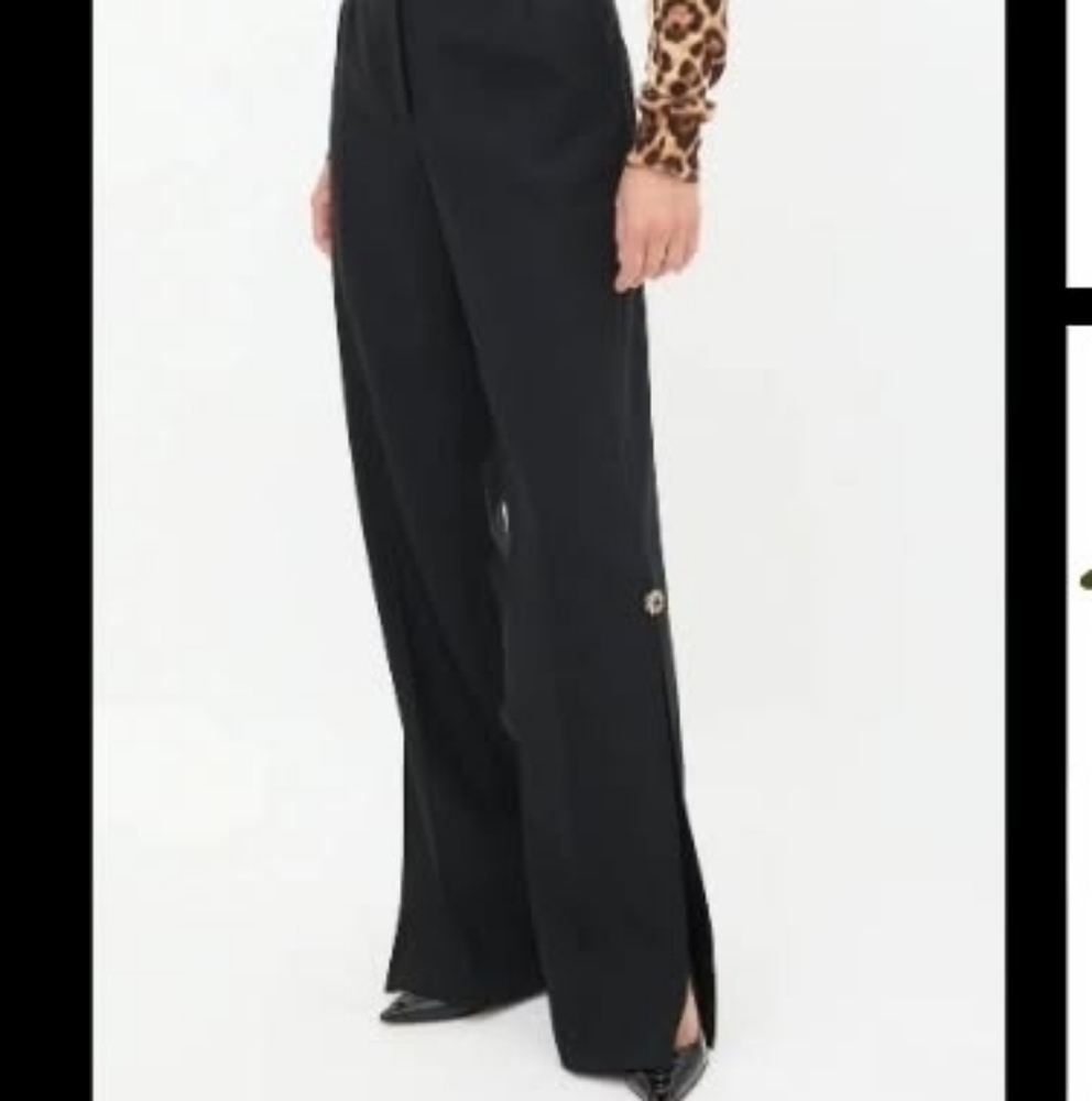 Dolce & Gabbana split hem black pant